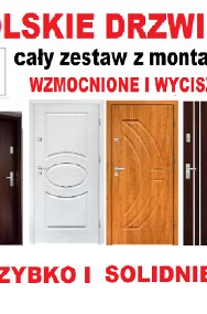 Drzwi wejściowe do mieszkania zewnętrzne drewniane i metalowe z montażem -2