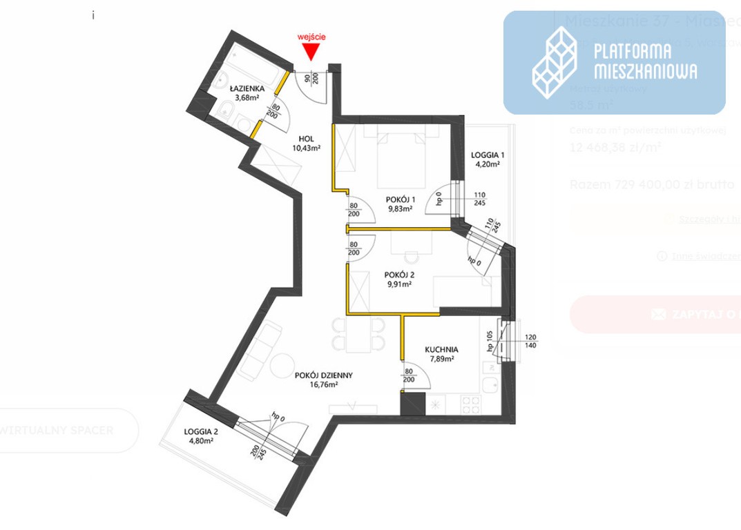 Stacja PKP 5 min | Metro 10 min | Duża kuchnia - Widok 2