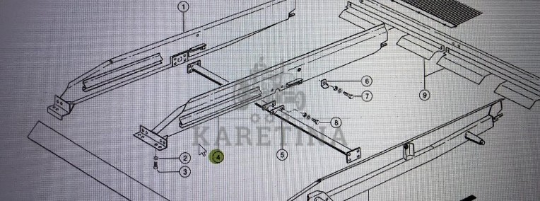 Ściana sita środkowego Claas Mega 370-340 Nr kat. części 000 647 544 1-1