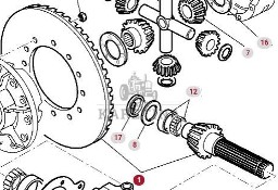 Massey Ferguson 7718S 7718 S 1804A DYNA 6 Atak Mechanizmu Różnicowego CZĘŚCI 4358708M92