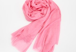 Nowy szal chusta różowa róż neon bawełna oversize lekka cienka na lato wiosnę
