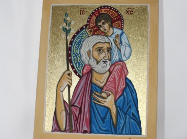 Obraz olejny Święty Józef i Jezus Chrystus ikona-1
