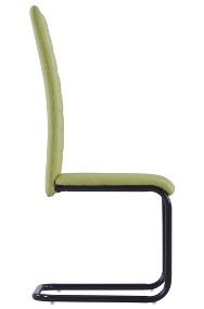 vidaXL Krzesła stołowe, wspornikowe, 2 szt., zielone, tkanina281813-2