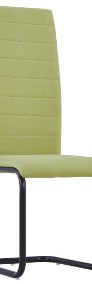 vidaXL Krzesła stołowe, wspornikowe, 2 szt., zielone, tkanina281813-3