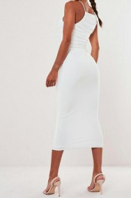(40/L) Długa, biała, ołówkowa sukienka wieczorowa z Londynu/ NOWA-2