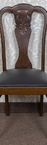 Dębowe stylowe krzesła stare zabytkowe pięć krzeseł lata 20-3