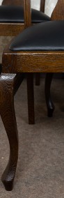 Dębowe stylowe krzesła stare zabytkowe pięć krzeseł lata 20-4