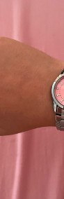 Zegarek damski różowy srebrny klasyczny Chenxi bransoleta stalowa kwarcowy-4