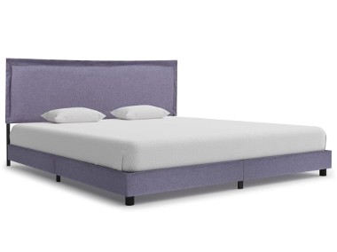 vidaXL Rama łóżka, jasnoszara, tkanina, 180 x 200 cm 280990-1