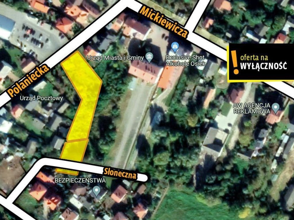 Działka inwestycyjna w Osieku *centrum*, Połanieckaświętokrzyskie