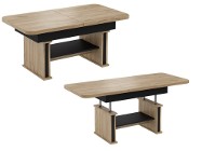 ława rozkładana podnoszona ławostół stolik w stylu loft L02 blat 120+40x70