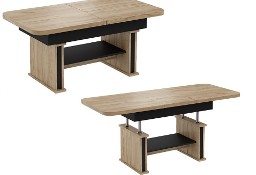 ława rozkładana podnoszona ławostół stolik w stylu loft L02 blat 120+40x70