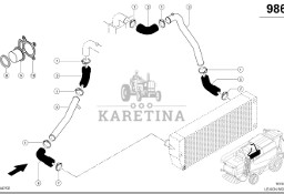 Claas Lexion 560 RURA PŁYNU CHŁODZĄCEGO 0007961331 (Silnik cat c10; układ chłodzenia wodą)