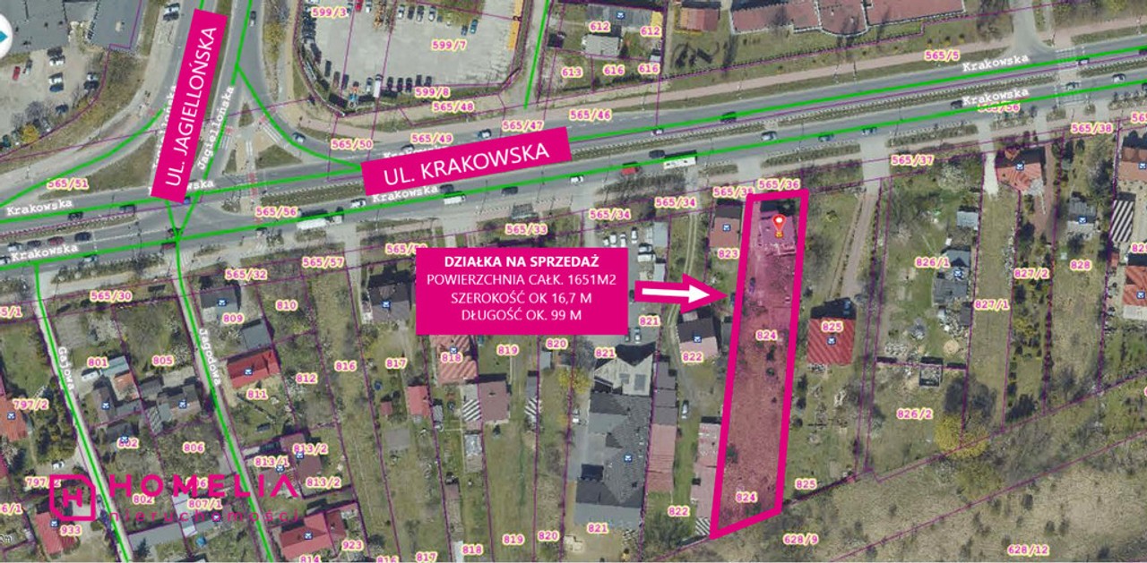 Ul. Krakowska 83 - vis a vis wodociągów Kielce - Widok 2