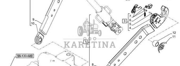 New Holland T6090 T6070 Cięgło dolne 47137104-1