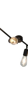 vidaXL Lampa z 4 reflektorami, czarna, 60 cm, E27 281428-3