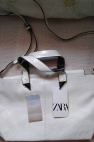 ZARA/ Ekskluzywna, biała torebka biznesowa, torba do ręki i na ramię/ NOWA -2