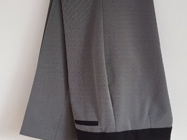 Spodnie F&F 40 L garniturowe w kant drobny wzorek szare lekkie -1