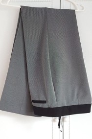 Spodnie F&F 40 L garniturowe w kant drobny wzorek szare lekkie -2