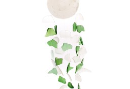 Szklany Dzwonek Wietrzny – Green / White