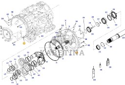 Fendt 828 S4 Vario - oś tylna - wał osi tylnej 971mm 835150152451