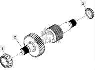 John Deere 9620 DF500 - skrzynia biegów - wał wałek zębaty YZ501734 YZ501869