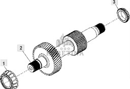John Deere 9620 DF500 - skrzynia biegów - wał wałek zębaty YZ501734 YZ501869