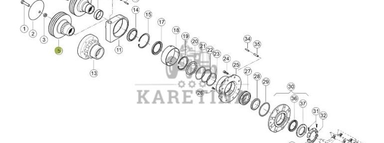 Claas Jaguar 970 - koło pasowe bębna nożowego 0004958222-1