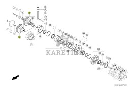Claas Jaguar 970 - koło pasowe bębna nożowego 0004958222