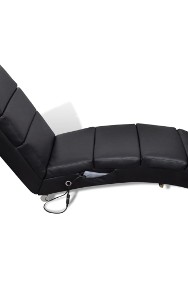 vidaXL Rozkładany fotel masujący, czarny, sztuczna skóra240968-2