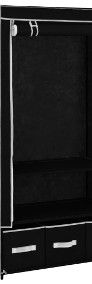 vidaXL Szafa, czarna, 87 x 49 x 159 cm, materiałowa282457-3