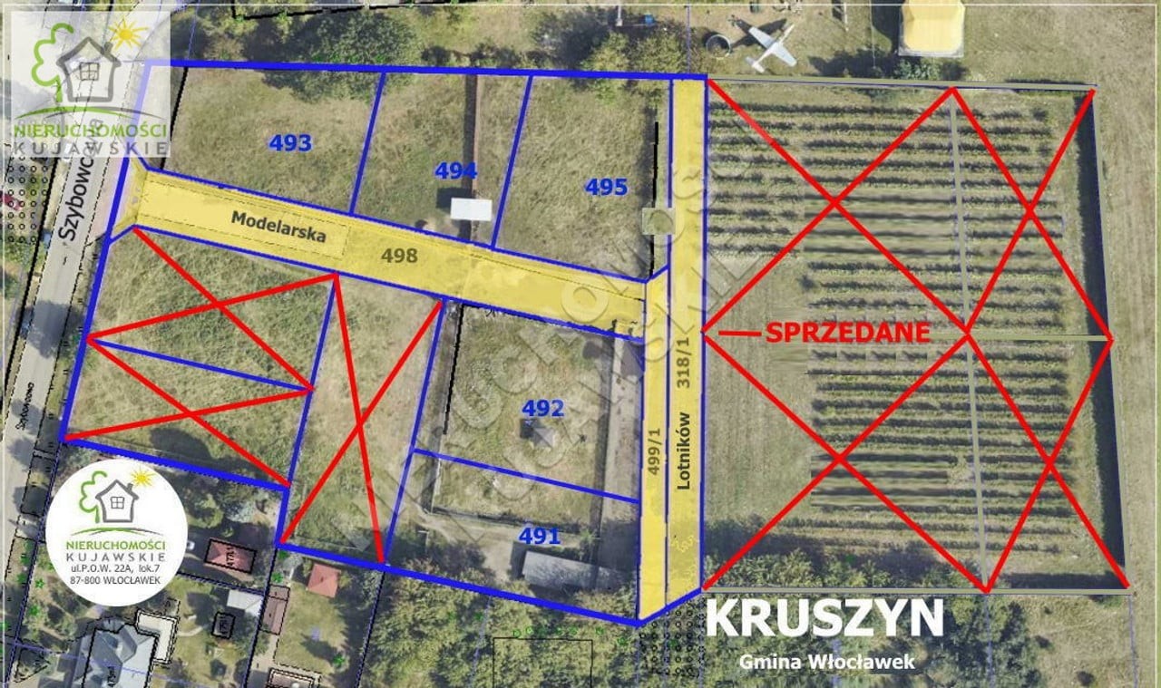 DZIAŁKI POD ZABUDOWĘ MIESZKANIOWĄ, KRUSZYN, GM.WŁOCŁAWEK - Widok 3