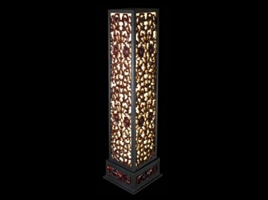 Niezwykła lampa stojąca z motywami orientalnymi-1
