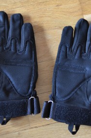 Rękawice taktyczne wojskowe militarne czarne (black) pełne palce-2