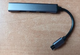 HUB, rozdzielacz USB-c na 4xUSB - z aluminium + pasywny