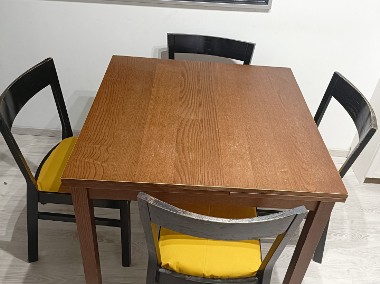 Stół rozkładany brązowy Ikea + krzesła gratis -1