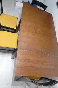 Stół rozkładany brązowy Ikea + krzesła gratis -2
