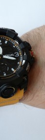 Sportowy zegarek SMAEL pomarańczowy analogowo cyfrowy elektroniczny LED WR50-3