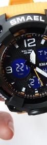 Sportowy zegarek SMAEL pomarańczowy analogowo cyfrowy elektroniczny LED WR50-4