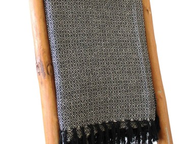 Bawełniana Narzuta Boho – Charcoal-1