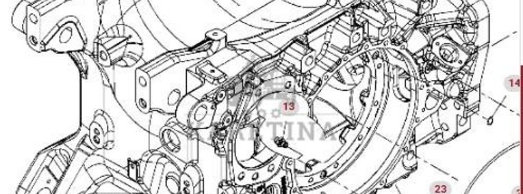 Fendt 930 933 936 939 942 Vario Gen 6 Obudowa Przedniej Osi CZĘŚCI H218PF050008A-1