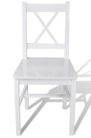 vidaXL Krzesła stołowe, 2 szt., białe, drewno sosnowe 241510-2