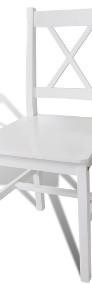 vidaXL Krzesła stołowe, 2 szt., białe, drewno sosnowe 241510-3