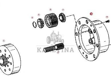 Fendt Favorit 514 Jarzmo Przegub Półoś Kapelusz Satelity CZĘŚCI-1