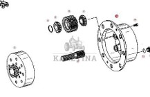 Fendt Favorit 514 Jarzmo Przegub Półoś Kapelusz Satelity CZĘŚCI