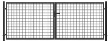 Brama ogrodowa SX 4,00 x 1,50 m - antracyt , zielona | dwuskrzydłowa