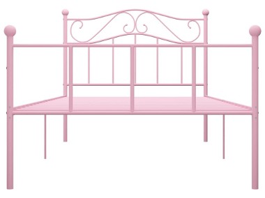 vidaXL Rama łóżka, różowa, metalowa, 100 x 200 cm284538-1