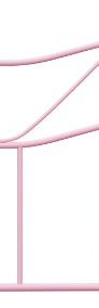 vidaXL Rama łóżka, różowa, metalowa, 100 x 200 cm284538-3
