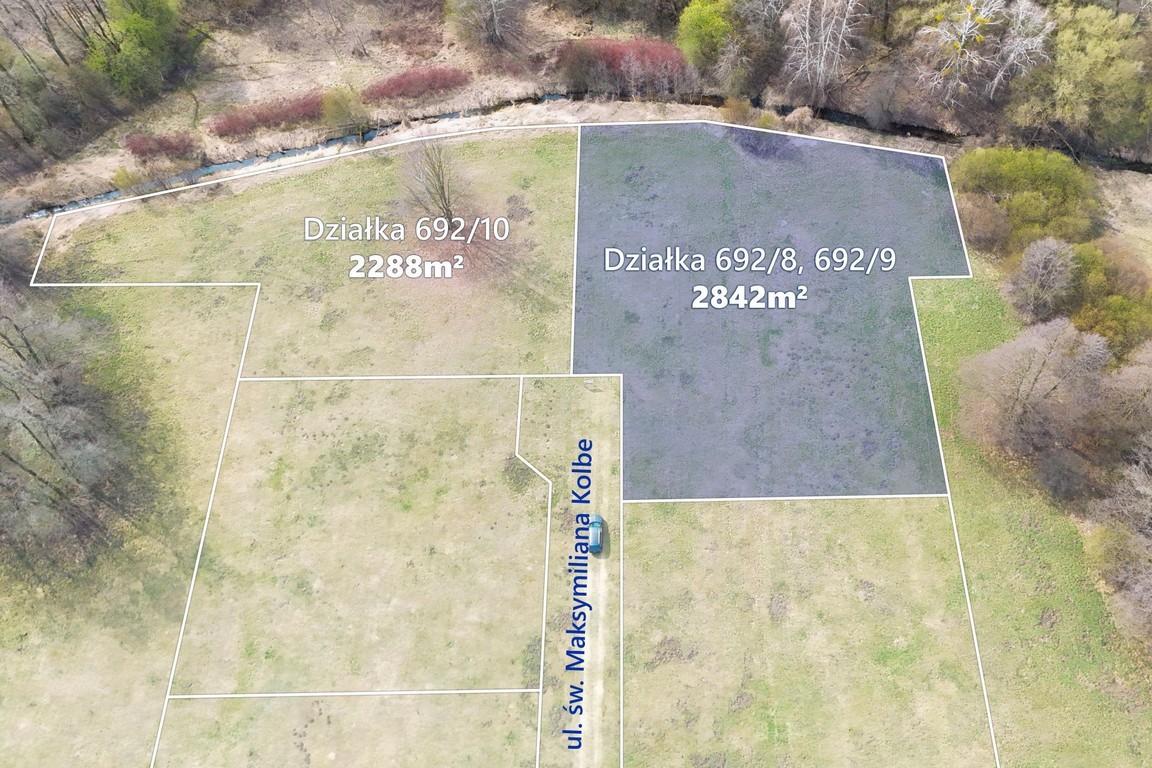 Działka nad rzeką , pow. 2842 m² Budy Zosine / WZ - Widok 2