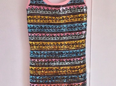 Nowa sukienka Miss Selfridge aztecki wzór aztec mini cekiny M 38-1